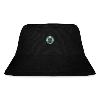 Schwarzer norwegischer Elchhund Hunderasse Buntglas C - Stanley/Stella recycelter Bucket Hat - Schwarz - Vorne