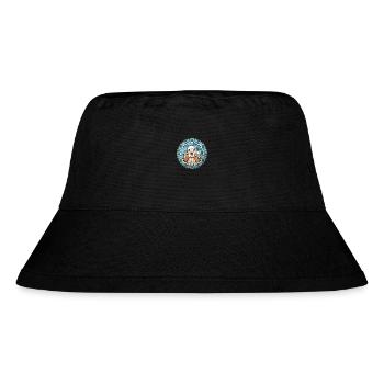 Clumber Spaniel Hund Rasse Buntes Glas Bunt W - Stanley/Stella recycelter Bucket Hat - Schwarz - Vorne