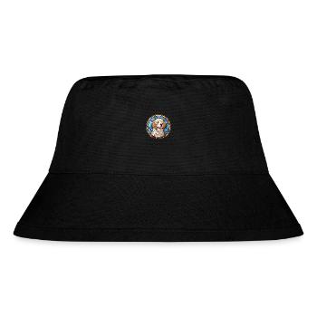 Deutsche Sheeppoodle Hunderasse Buntglas Colorfu - Stanley/Stella recycelter Bucket Hat - Schwarz - Vorne