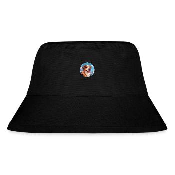 Akbash Hunderasse Karikatur Kawaii Aquarell - Stanley/Stella recycelter Bucket Hat - Schwarz - Vorne