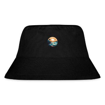 Sunset ocean - Stanley/Stella Recycled Bucket Hat - black - Front