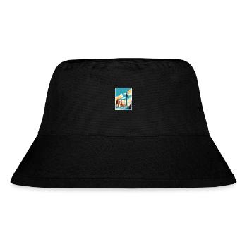 Dusseldorf Germany Vintage Travel Poster Souvenir - Stanley/Stella Recycled Bucket Hat - black - Front