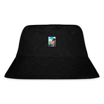 Makarska Kroatien Vintage Reiseposter Souvenir - Stanley/Stella recycelter Bucket Hat - Schwarz - Vorne