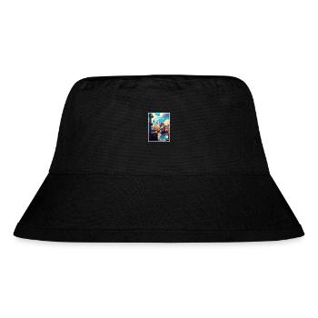 Dordrecht Niederlande Vintage Reiseposter WPA - Stanley/Stella recycelter Bucket Hat - Schwarz - Vorne
