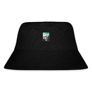 Brac Kroatien Vintage Reiseposter WPA Souvenir - Stanley/Stella recycelter Bucket Hat - Schwarz - Vorne