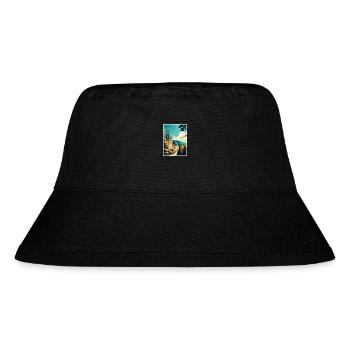 Baden Baden Deutschland Vintage Reiseposter Souvenir - Stanley/Stella recycelter Bucket Hat - Schwarz - Vorne