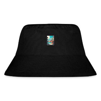 Adana Türkei Vintage Reiseposter WPA Souvenir - Stanley/Stella recycelter Bucket Hat - Schwarz - Vorne