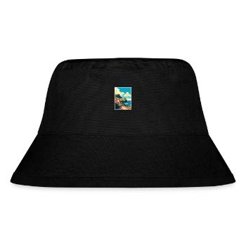 Madeira Portugal Vintage Reiseposter Souvenir - Stanley/Stella recycelter Bucket Hat - Schwarz - Vorne