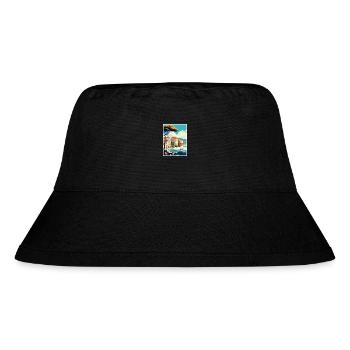 Cannes France Vintage Travel Poster WPA Souvenir - Stanley/Stella Recycled Bucket Hat - black - Front