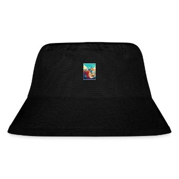 Bratislava Slowakei Vintage Reiseposter Souvenir - Stanley/Stella recycelter Bucket Hat - Schwarz - Vorne