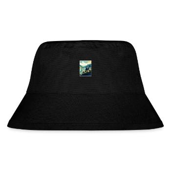 Rhine River Valley Germany Vintage Travel Poster - Stanley/Stella Recycled Bucket Hat - black - Front