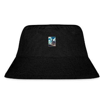 Leipzig Deutschland Vintage Reiseposter WPA Souvenir - Stanley/Stella recycelter Bucket Hat - Schwarz - Vorne