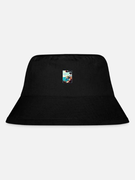 Rhodos Griechenland Dekoration Vintage Reiseposter WPA - Stanley/Stella recycelter Bucket Hat - Schwarz