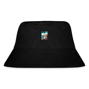 Costa Brava Spanien Vintage Reiseposter Souvenir - Stanley/Stella recycelter Bucket Hat - Schwarz - Vorne