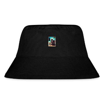 Hannover Deutschland Vintage Reiseposter Souvenir - Stanley/Stella recycelter Bucket Hat - Schwarz - Vorne
