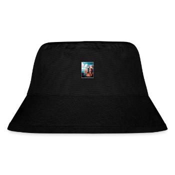 Santander Spanien Vintage Reiseposter WPA Souvenir - Stanley/Stella recycelter Bucket Hat - Schwarz - Vorne