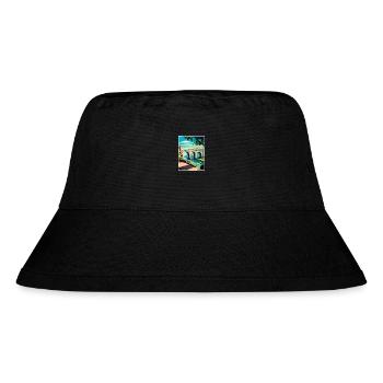 Chaves Portugal Funchal Vintage Reiseposter WPA - Stanley/Stella recycelter Bucket Hat - Schwarz - Vorne