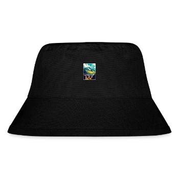 Grenoble Frankreich Vintage Reiseposter WPA Souvenir - Stanley/Stella recycelter Bucket Hat - Schwarz - Vorne