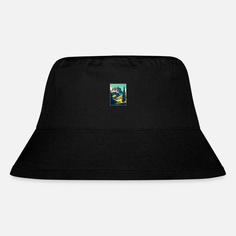Dolomiten Dolomiten Dolomiten Gebirge Italien - Stanley/Stella recycelter Bucket Hat - Schwarz