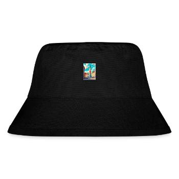 Poznan European Poland Vintage Travel Poster WPA - Stanley/Stella Recycled Bucket Hat - black - Front