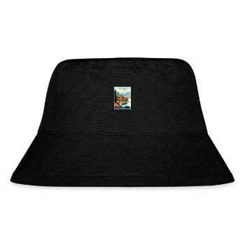 Ohridsee Nordmazedonien Albanien Zimmer Souvenir - Stanley/Stella recycelter Bucket Hat - Schwarz - Vorne