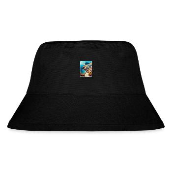 Folegandros Greece Decoration Travel Poster - Stanley/Stella Recycled Bucket Hat - black - Front
