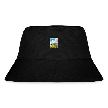 Provence Frankreich Vintage Reiseposter WPA Souvenir - Stanley/Stella recycelter Bucket Hat - Schwarz - Vorne