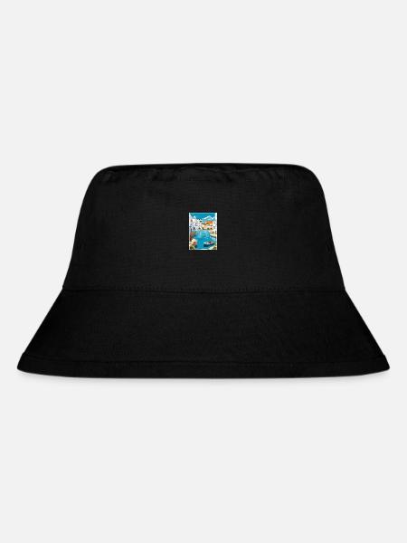 Paros Griechenland Dekoration Vintage Reiseposter WPA - Stanley/Stella recycelter Bucket Hat - Schwarz