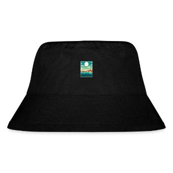 Ibiza Spanien Vintage Reiseposter WPA Souvenir - Stanley/Stella recycelter Bucket Hat - Schwarz - Vorne