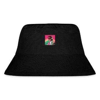 Italienische Vaporwave - Stanley/Stella recycelter Bucket Hat - Schwarz - Vorne
