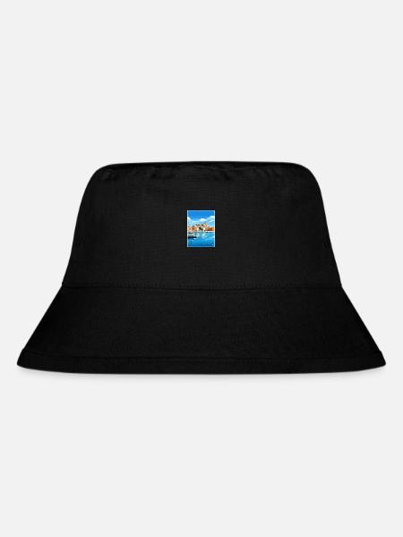 Balearen Spanien Vintage Reiseposter WPA - Stanley/Stella recycelter Bucket Hat - Schwarz