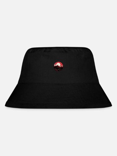 Full moon mountains - Stanley/Stella Recycled Bucket Hat - black