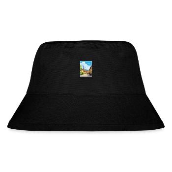 Wurzburg Germany Vintage Travel Poster Souvenir - Stanley/Stella Recycled Bucket Hat - black - Front