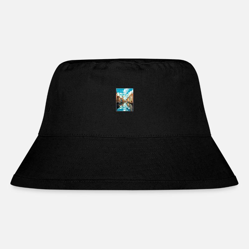 Reiseplakat Danzig, polnische Ostseeküste, Polen - Stanley/Stella recycelter Bucket Hat - Schwarz