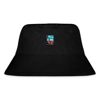 Freiburg im Breisgau Deutschland Vintage Reiseposter - Stanley/Stella recycelter Bucket Hat - Schwarz - Vorne