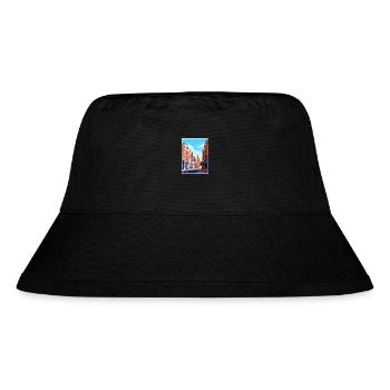 Oxford Street London England Vintage Travel Poster - Stanley/Stella Recycled Bucket Hat - black - Front