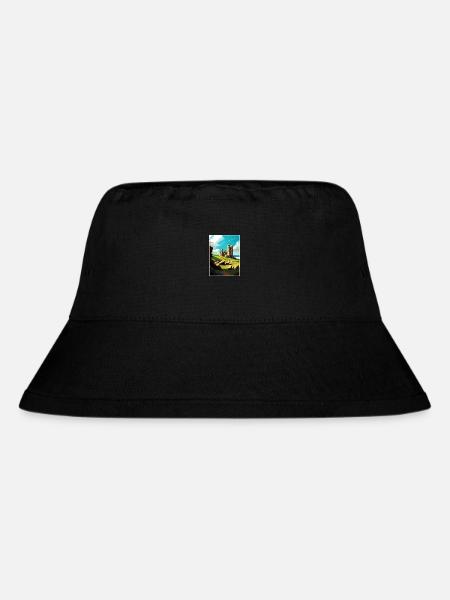 Llansteffan Castle Wales Hangin Reiseposter - Stanley/Stella recycelter Bucket Hat - Schwarz