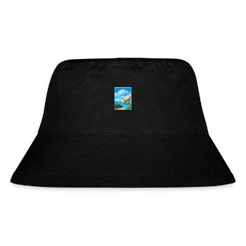 Ibiza Spanien Vintage Reiseposter WPA Souvenir - Stanley/Stella recycelter Bucket Hat - Schwarz - Vorne