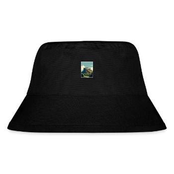Edinburghscape European Scotland Travel Poster - Stanley/Stella Recycled Bucket Hat - black - Front
