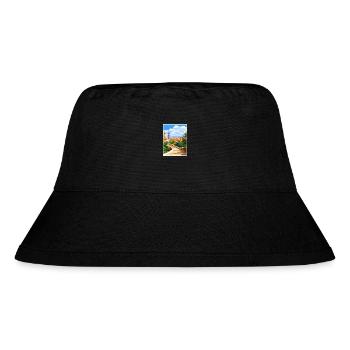Barcelona Spanien Vintage Reiseposter WPA Souvenir - Stanley/Stella recycelter Bucket Hat - Schwarz - Vorne
