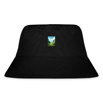 Vikos Schlucht Griechenland Deko Vintage Reiseposter WPA - Stanley/Stella recycelter Bucket Hat - Schwarz - Vorne