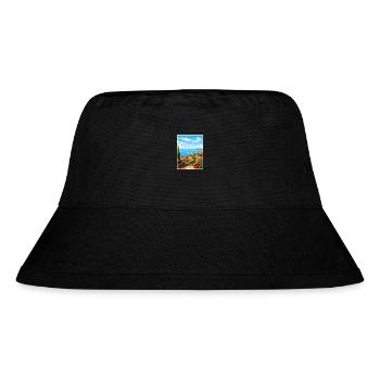 Cote D Azur Frankreich Vintage Reiseposter Souvenir - Stanley/Stella recycelter Bucket Hat - Schwarz - Vorne