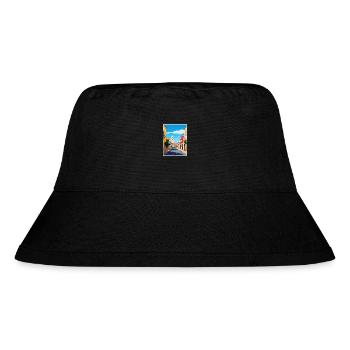 Lagos Portugal Vintage Travel Poster WPA Souvenir - Stanley/Stella Recycled Bucket Hat - black - Front
