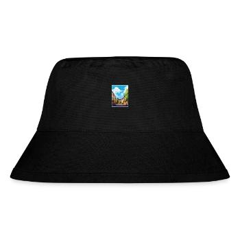 Krefeld Decoration Germany Vintage Travel Poster - Stanley/Stella Recycled Bucket Hat - black - Front