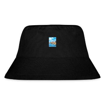 Tavira Portugal Vintage Reiseposter WPA Souvenir - Stanley/Stella recycelter Bucket Hat - Schwarz - Vorne