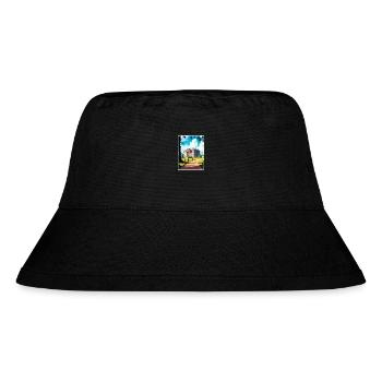 Attingham Park Dekoration Vintage Reiseposter - Stanley/Stella recycelter Bucket Hat - Schwarz - Vorne