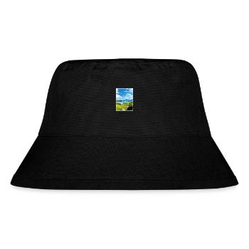 Isle Of Colonsay Schottland Vintage Reiseposter - Stanley/Stella recycelter Bucket Hat - Schwarz - Vorne