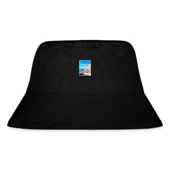 Ibiza Spanien Vintage Reiseposter WPA Souvenir - Stanley/Stella recycelter Bucket Hat - Schwarz - Vorne