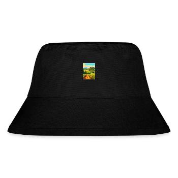 Toskana Italien Dekoration Vintage Reiseposter WPA - Stanley/Stella recycelter Bucket Hat - Schwarz - Vorne