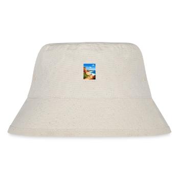 Algarve Portugal Vintage Reiseposter Souvenir - Stanley/Stella recycelter Bucket Hat - Naturweiß - Vorne
